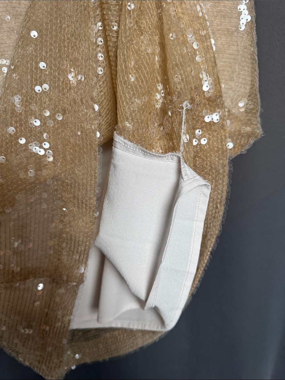 a new day Beige Sequin Cocktail Tank Dress - Picture 4 of 4